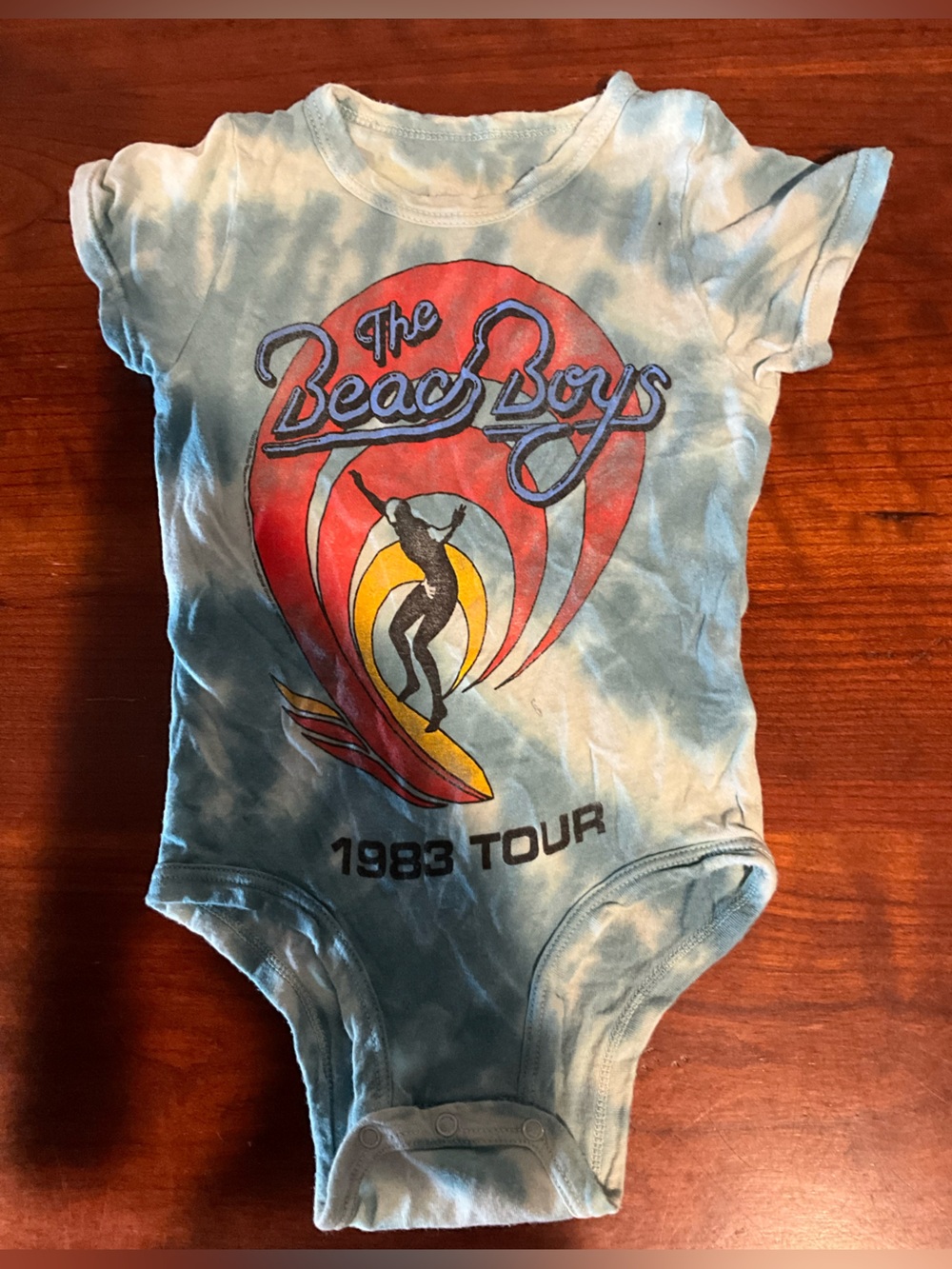 Blue Tie-Dye Kids Graphic Tank Top - Peace Boys 1983 Tour Size 3-6 months